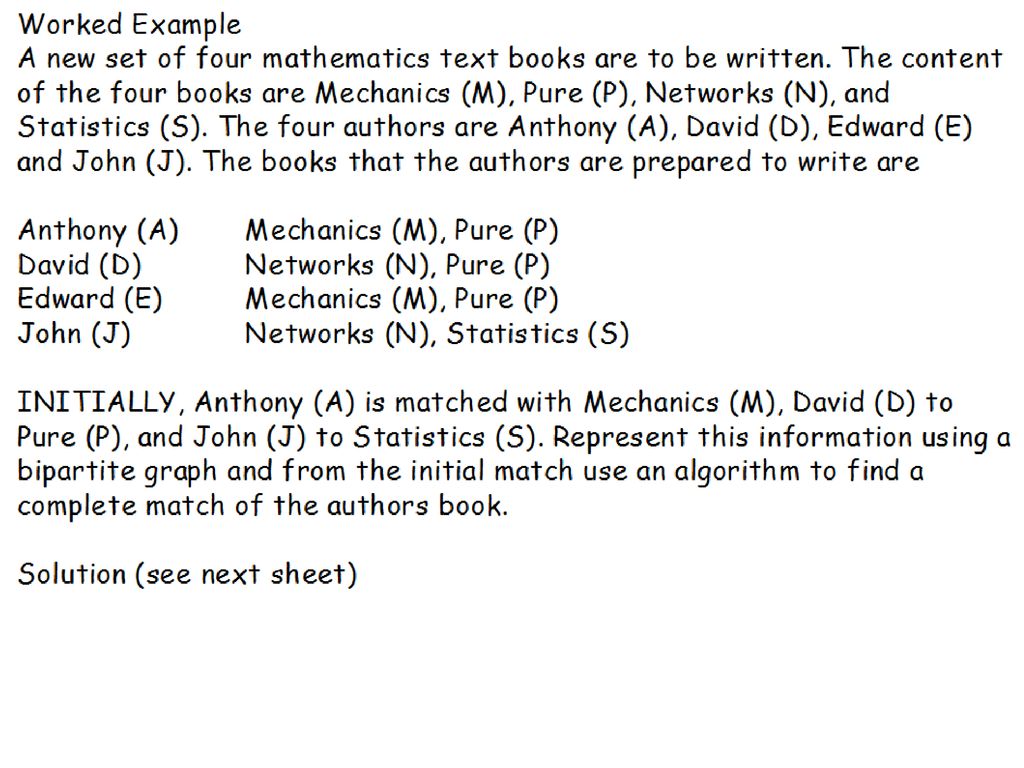 Matchings Bipartite Graphs Ppt Download