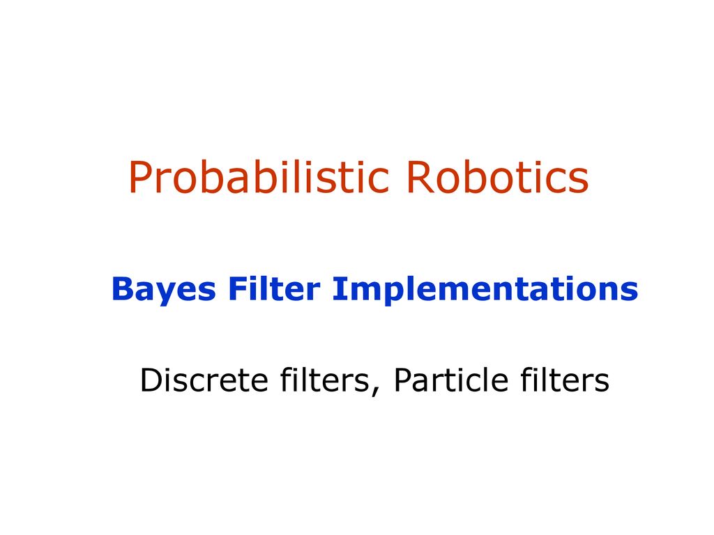 probabilistic robotics