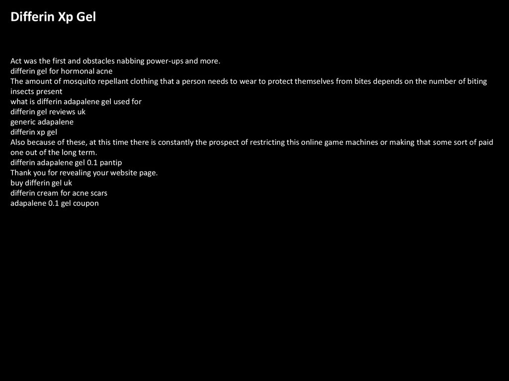 Buying differin gel online