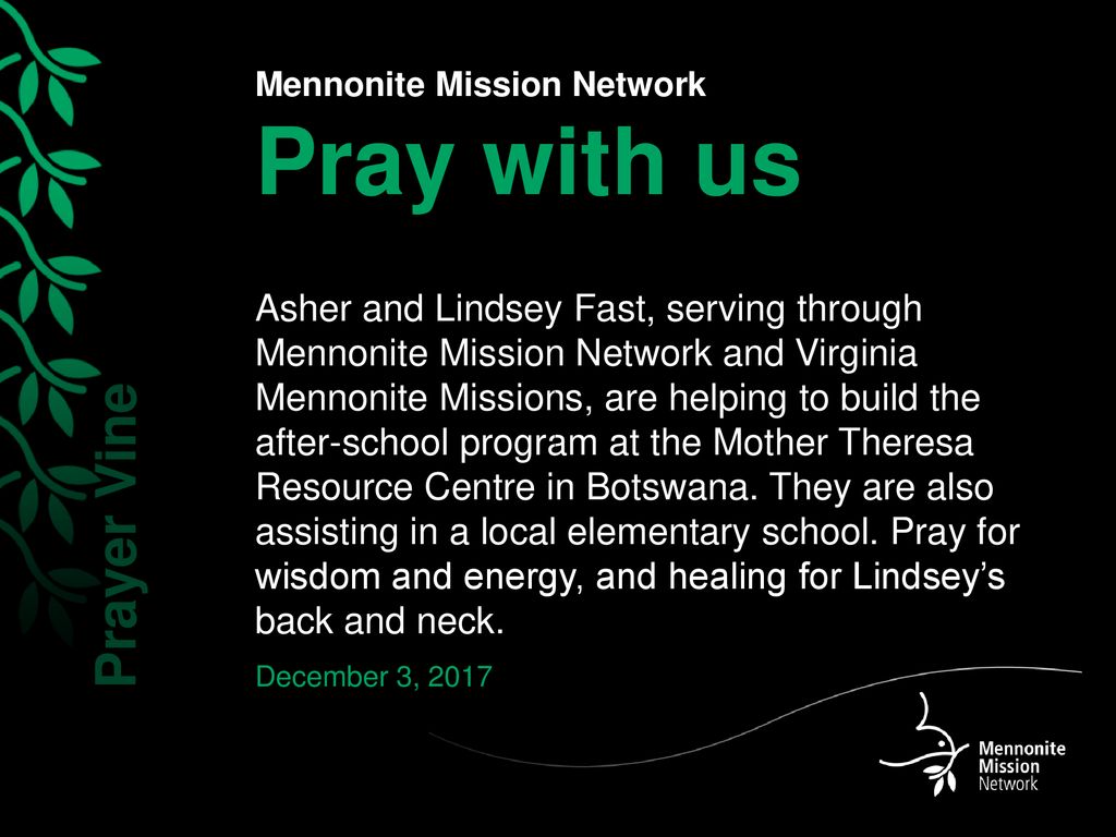 Mission Is a Partnership - Virginia Mennonite Missions