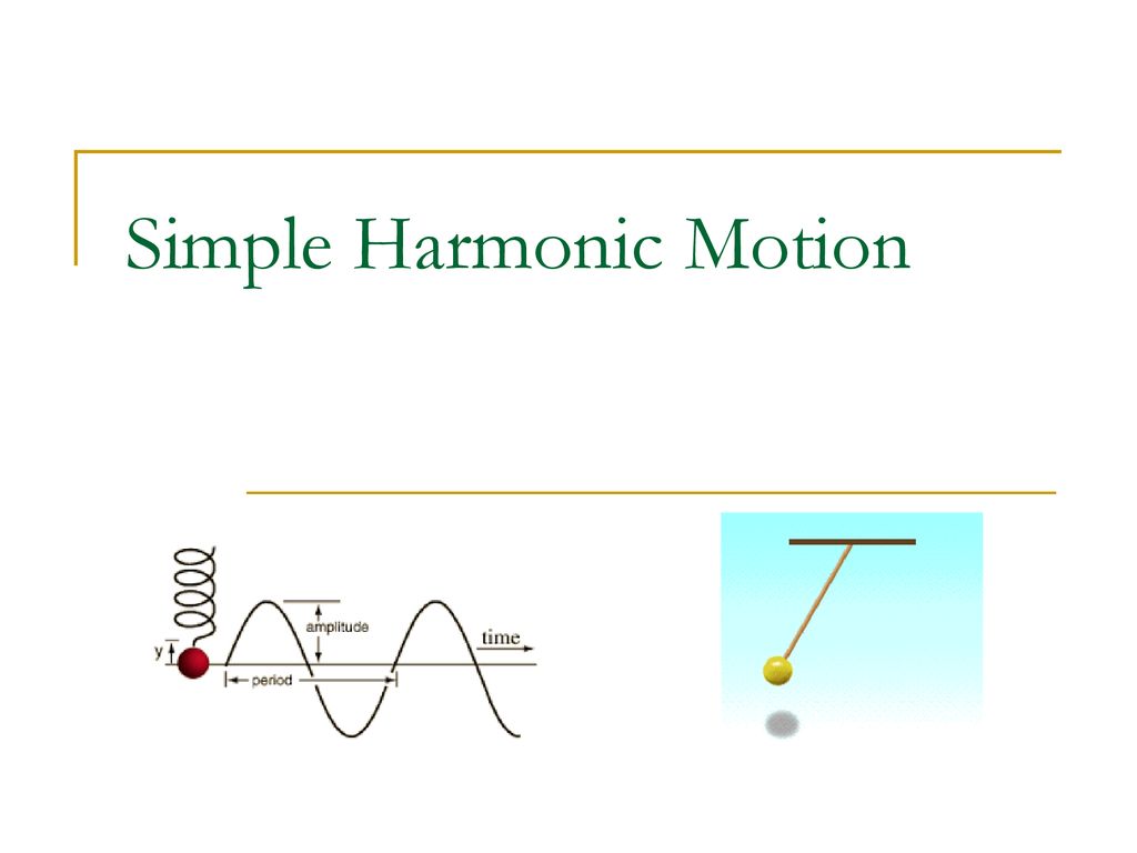 Simple Harmonic Motion - ppt download