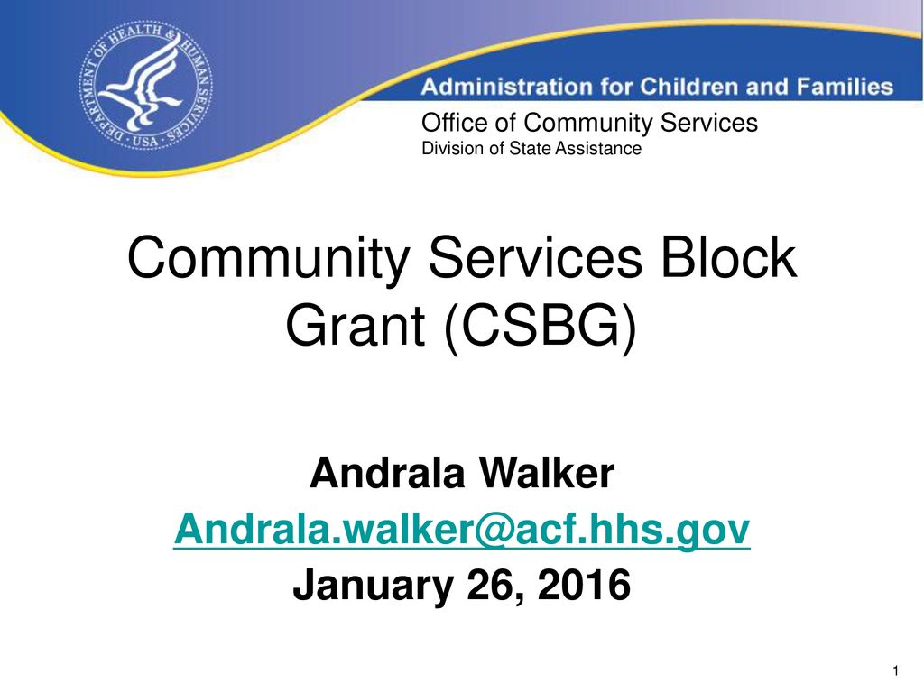 Community Services Block Grant Csbg Ppt Download
