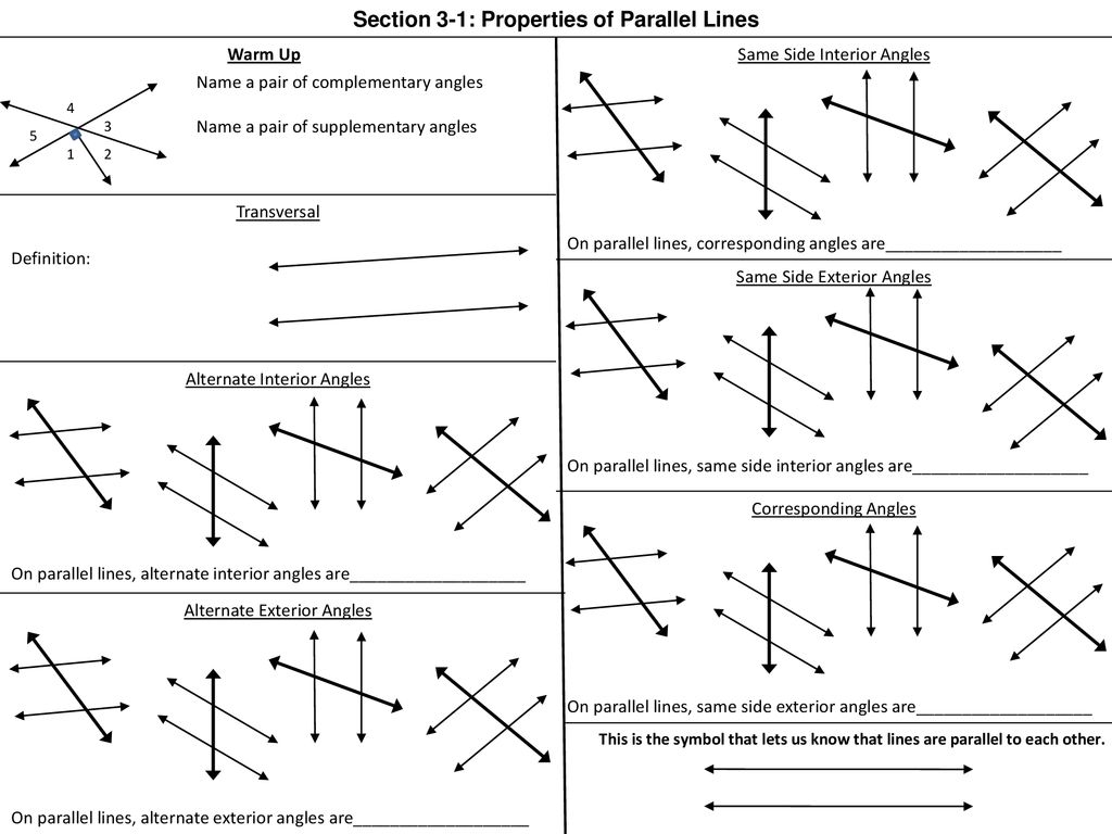 Parallel lines - Definition, Properties
