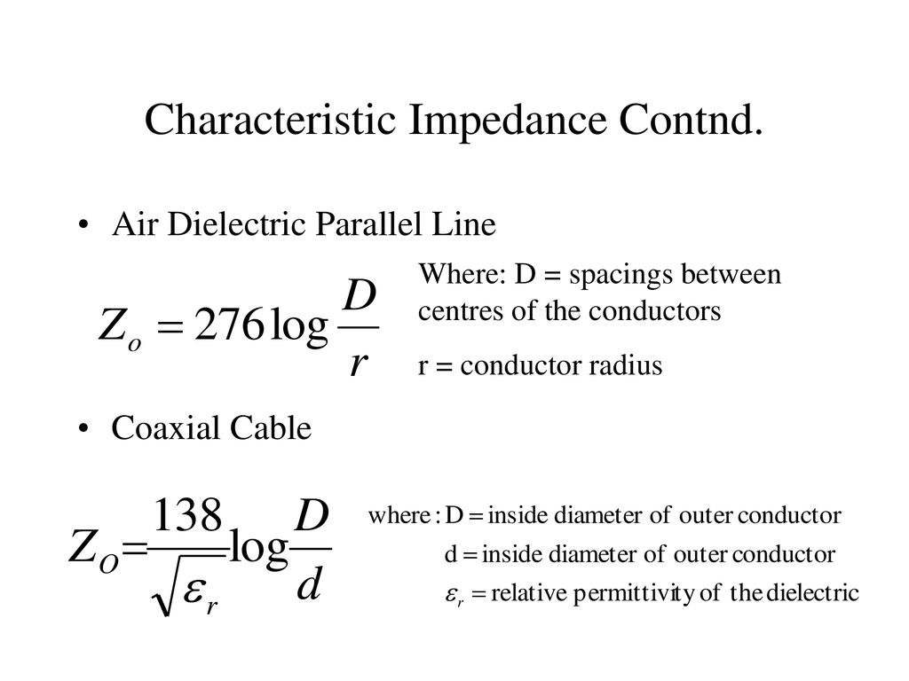 Characteristic Impedance - ppt download
