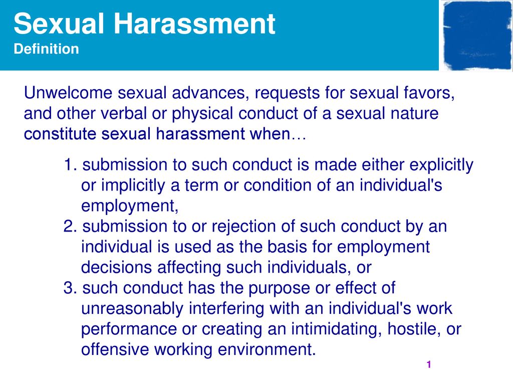 Sexual harassment definition