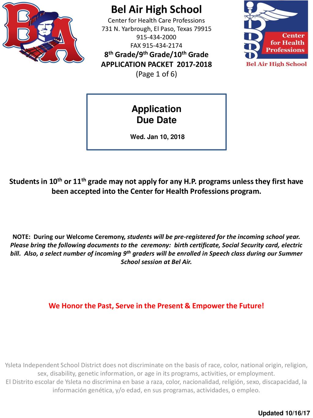 Bel Air High School Application Due Date Ppt Download