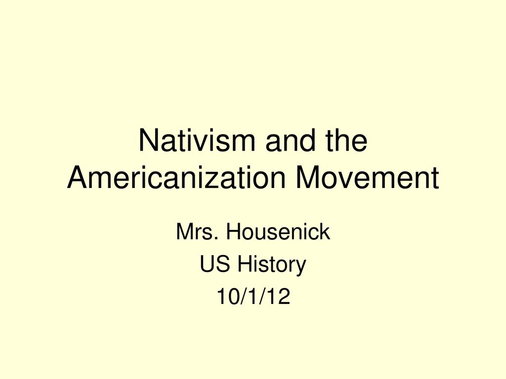 define americanization movement