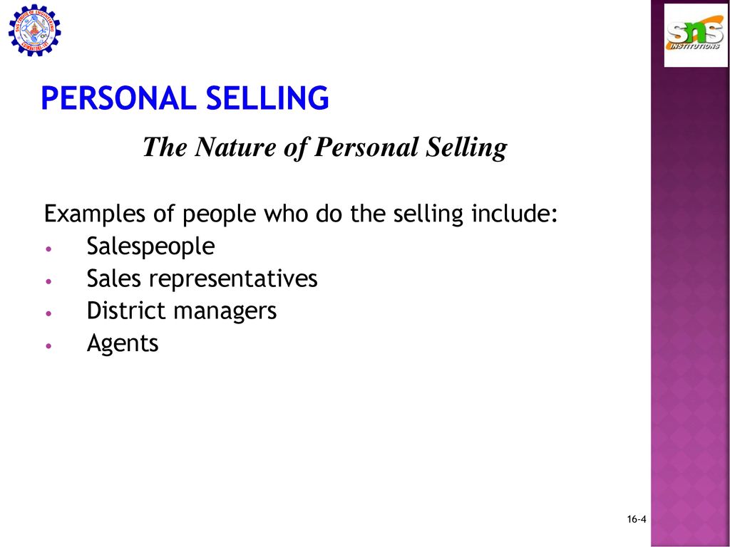 images of personal selling
