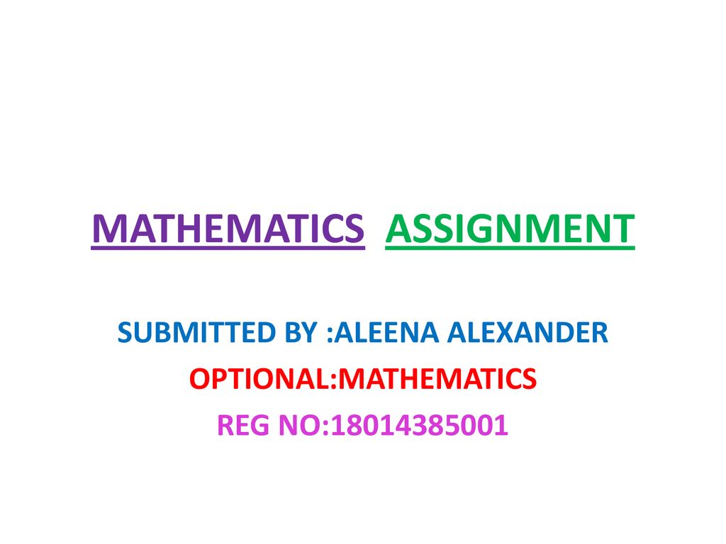mathematics assignment