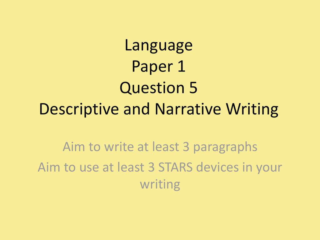 descriptive writing questions