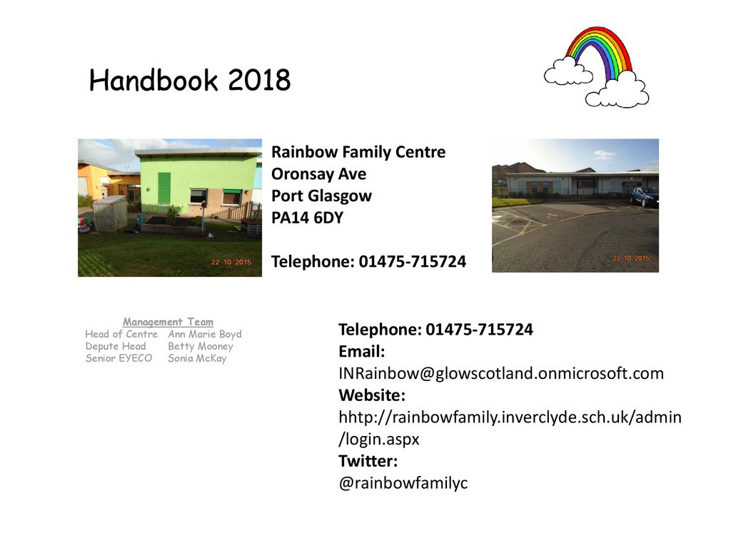 Handbook 2018 Rainbow Family Centre Oronsay Ave Port Glasgow PA14 6DY - ppt  download