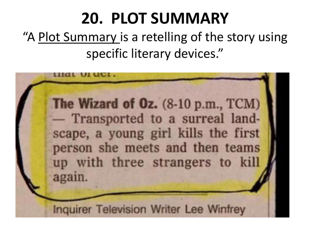 What is plot summary about?
