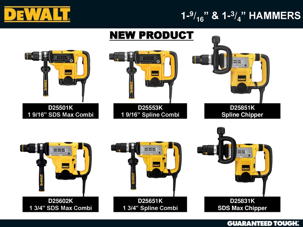 1-9/16” & 1-3/4” HAMMERS NEW PRODUCT D25501K 1 9/16” SDS Max Combi - ppt  download