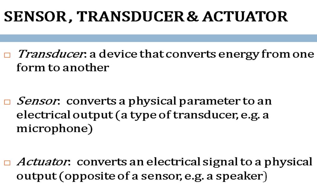 Introduction to Sensors & Actuators - ppt download