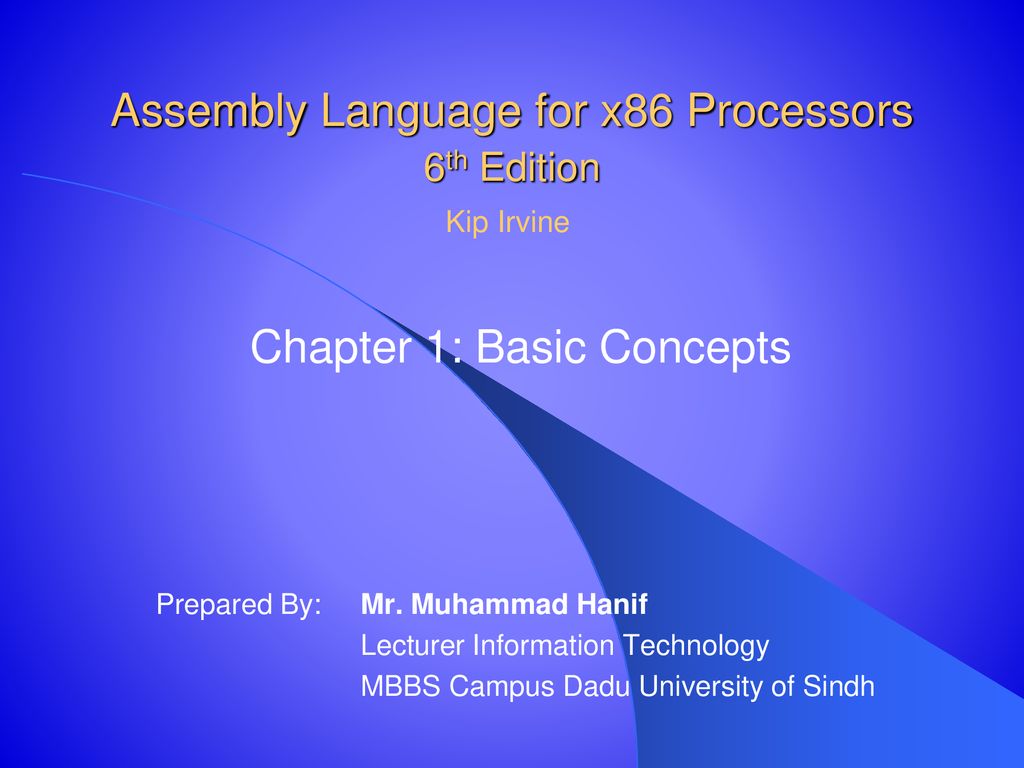 Assembly Language for x86 Processors 6th Edition - ppt download