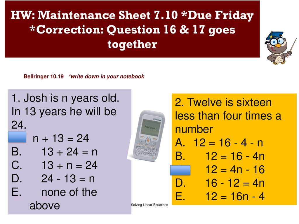 Hw Maintenance Sheet Due Friday Ppt Download Hw Maintenance Sheet Due Friday Ppt Download
