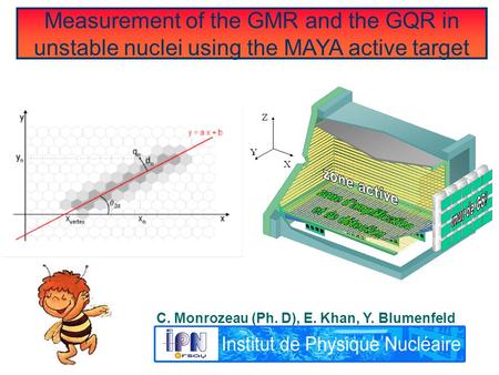 Measurement of the GMR and the GQR in unstable nuclei using the MAYA active target C. Monrozeau (Ph. D), E. Khan, Y. Blumenfeld.