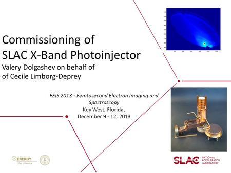 Commissioning of SLAC X-Band Photoinjector Valery Dolgashev on behalf of of Cecile Limborg-Deprey FEIS 2013 - Femtosecond Electron Imaging and Spectroscopy.