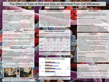 The Effect of Type of Soil and Size on Microbial Fuel Cell Efficiency Introduction Rationale The Earth is getting more polluted every day, and scientists.