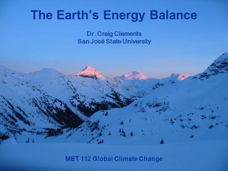 MET 112 Global Climate Change