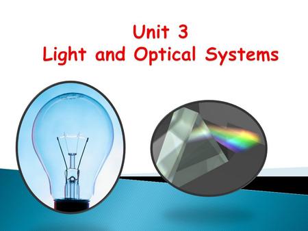 Unit 3 Light and Optical Systems