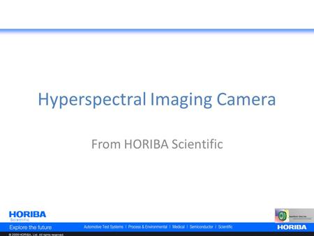 Hyperspectral Imaging Camera From HORIBA Scientific.