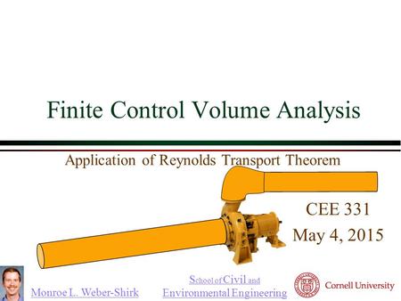 Finite Control Volume Analysis