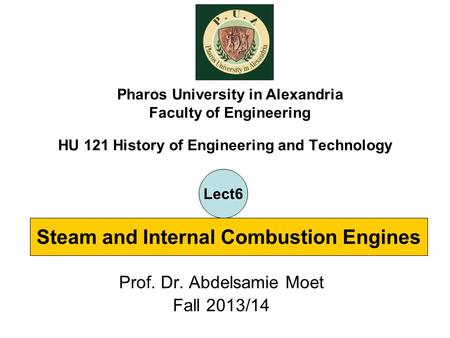 HU 121 History of Engineering and Technology
