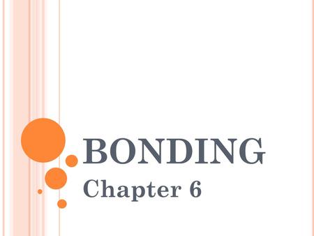 BONDING Chapter 6. C HEMICAL B ONDING Chemical bond – mutual electrical attraction between the nuclei and valence electrons of different atoms that bind.