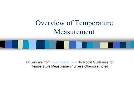 Overview of Temperature Measurement