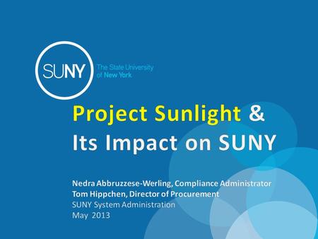 What is Project Sunlight What does Project Sunlight COVER.