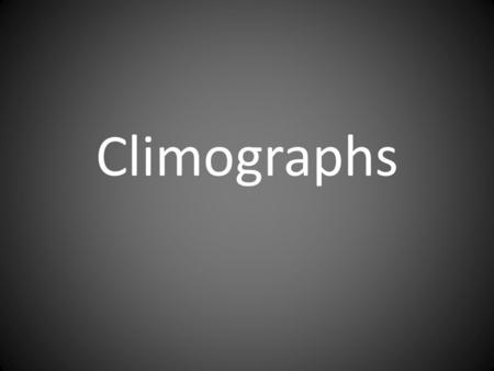 Climographs.