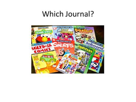 Which Journal?. criteria Topic Impact factor Formal aspects Personal aspects.