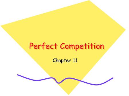 Perfect Competition Chapter 11.