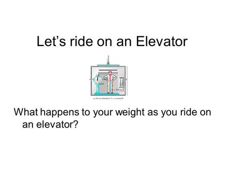 Let’s ride on an Elevator