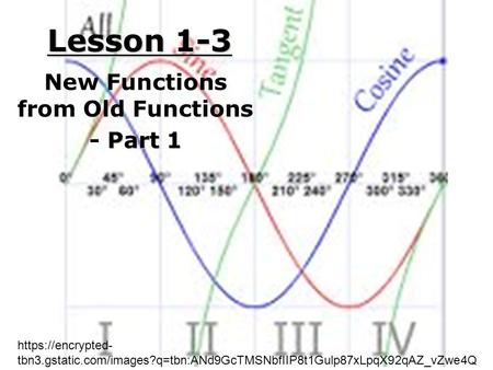 Lesson 1-3 New Functions from Old Functions Part 1 - Part 1 https://encrypted- tbn3.gstatic.com/images?q=tbn:ANd9GcTMSNbfIIP8t1Gulp87xLpqX92qAZ_vZwe4Q.
