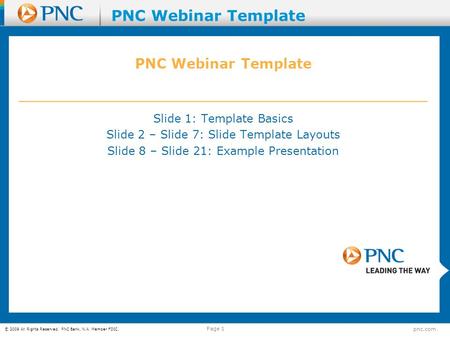 PNC Webinar Template PNC Webinar Template