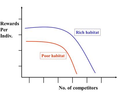 ________ | | | Rich habitat Poor habitat Rewards Per Indiv. No. of competitors.
