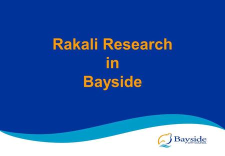 Rakali Research in Bayside. Bayside City Council Municipal Map.