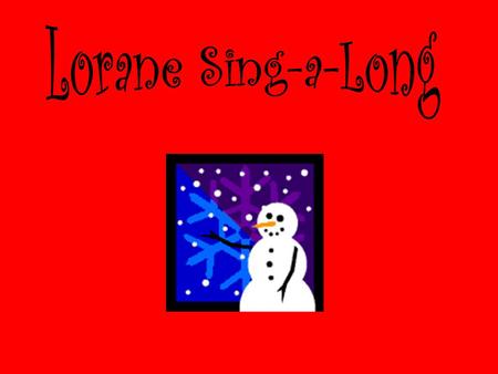 Lorane Sing-a-Long.