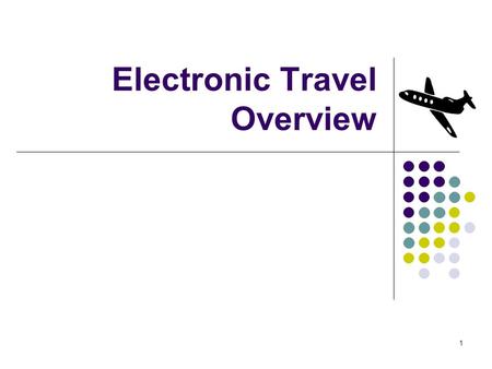 1 Electronic Travel Overview. 2 Welcome: Tonya Brown.