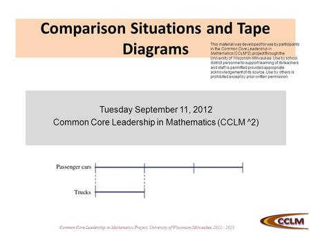 Comparison Situations and Tape Diagrams