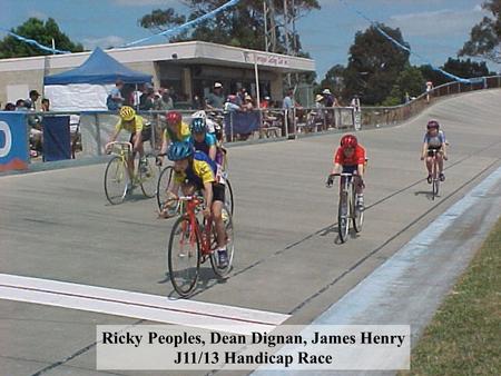 Ricky Peoples, Dean Dignan, James Henry J11/13 Handicap Race.