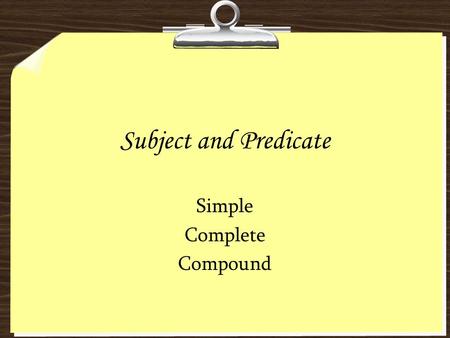 Simple Complete Compound