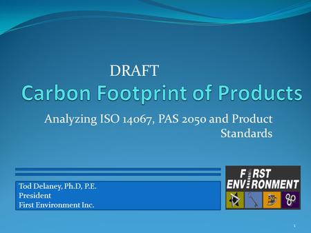 Carbon Footprint of Products