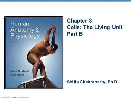 Chapter 3 Cells: The Living Unit Part B Shilla Chakrabarty, Ph.D.