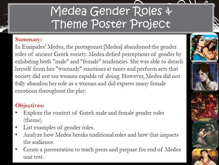 Medea Gender Roles & Theme Poster Project Summary: