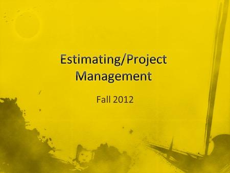 Fall 2012. Unique discipline of planning, organizing, securing, and managing resources to achieve a specific set of goals. An effective project manager.
