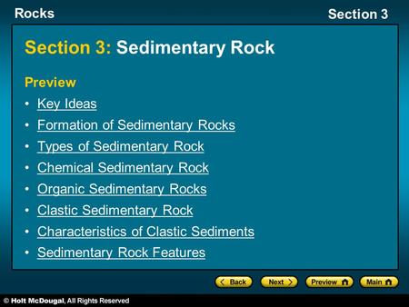 Section 3: Sedimentary Rock