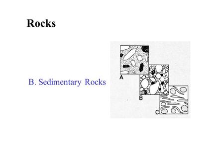 Rocks B. Sedimentary Rocks.